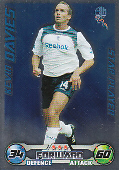 Kevin Davies Bolton Wanderers 2008/09 Topps Match Attax Star Player #72